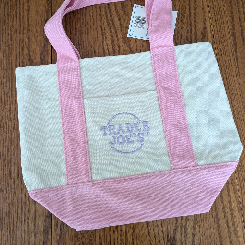 Chic Pink and Cream Two-Tone Tote Bag